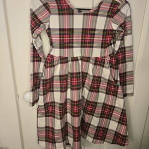 Hanna‎ Andersson Red and White Plaid Kids Dress